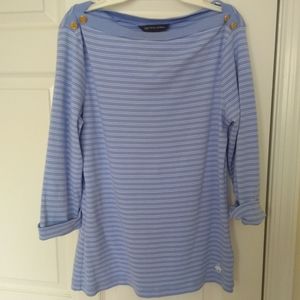 Striped Boatneck Tee from Brooks Brothers
